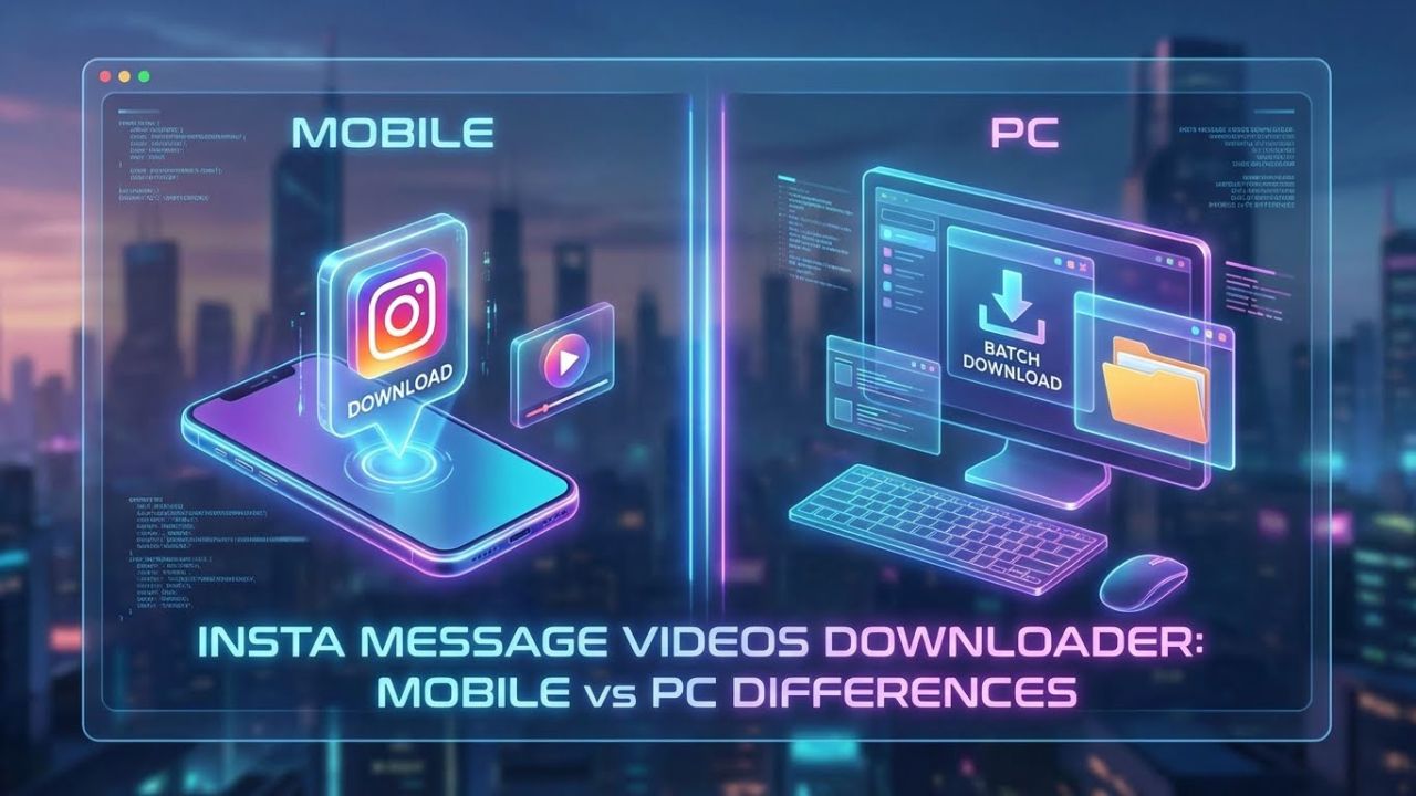 Insta Message Videos Downloader: Mobile vs PC Differences